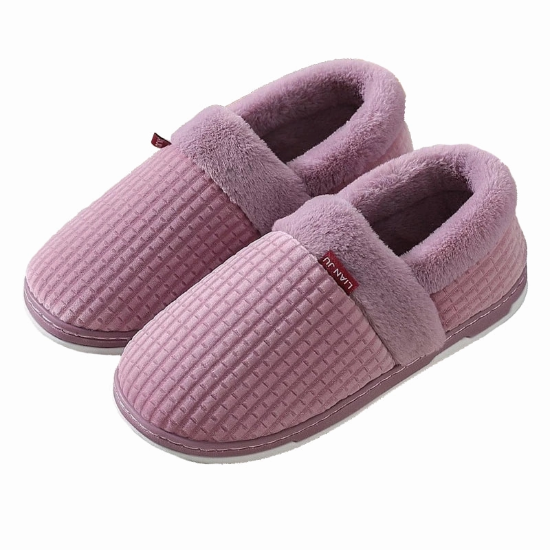 Cuzcare Men Colorful Home Fur Slippers Winter Shoes Warm Weather Slippers