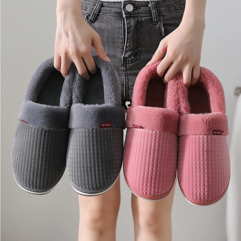 Cuzcare Men Colorful Home Fur Slippers Winter Shoes Easy To Crochet Slippers