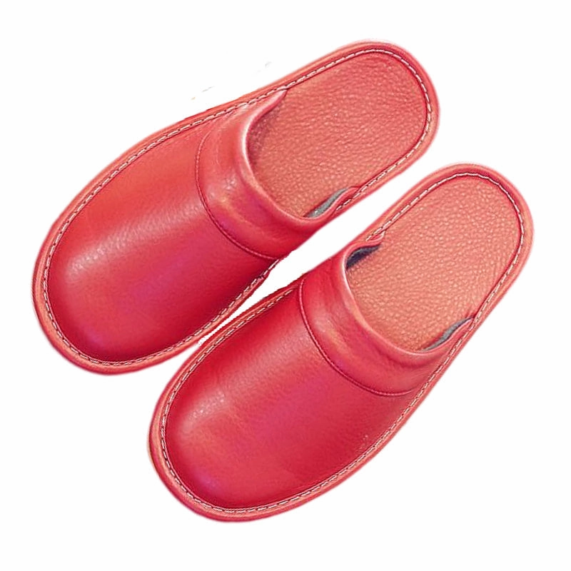 Groovywish Leather Flat Men Slippers Light Odorless Leisure Shoes Tartan Flat Shoes