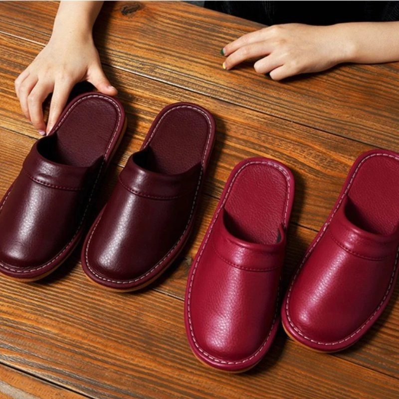 Summer Shoes Flats Groovywish Leather Flat Men Slippers Light Odorless Leisure Shoes