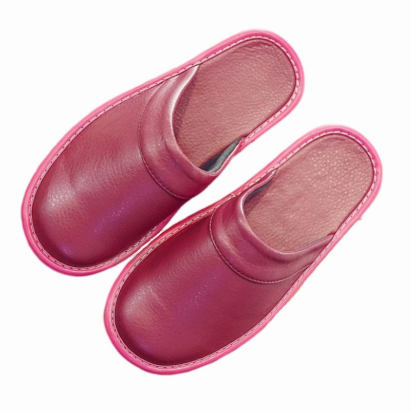 Groovywish Leather Flat Men Slippers Light Odorless Leisure Shoes Flat Coat Shoes