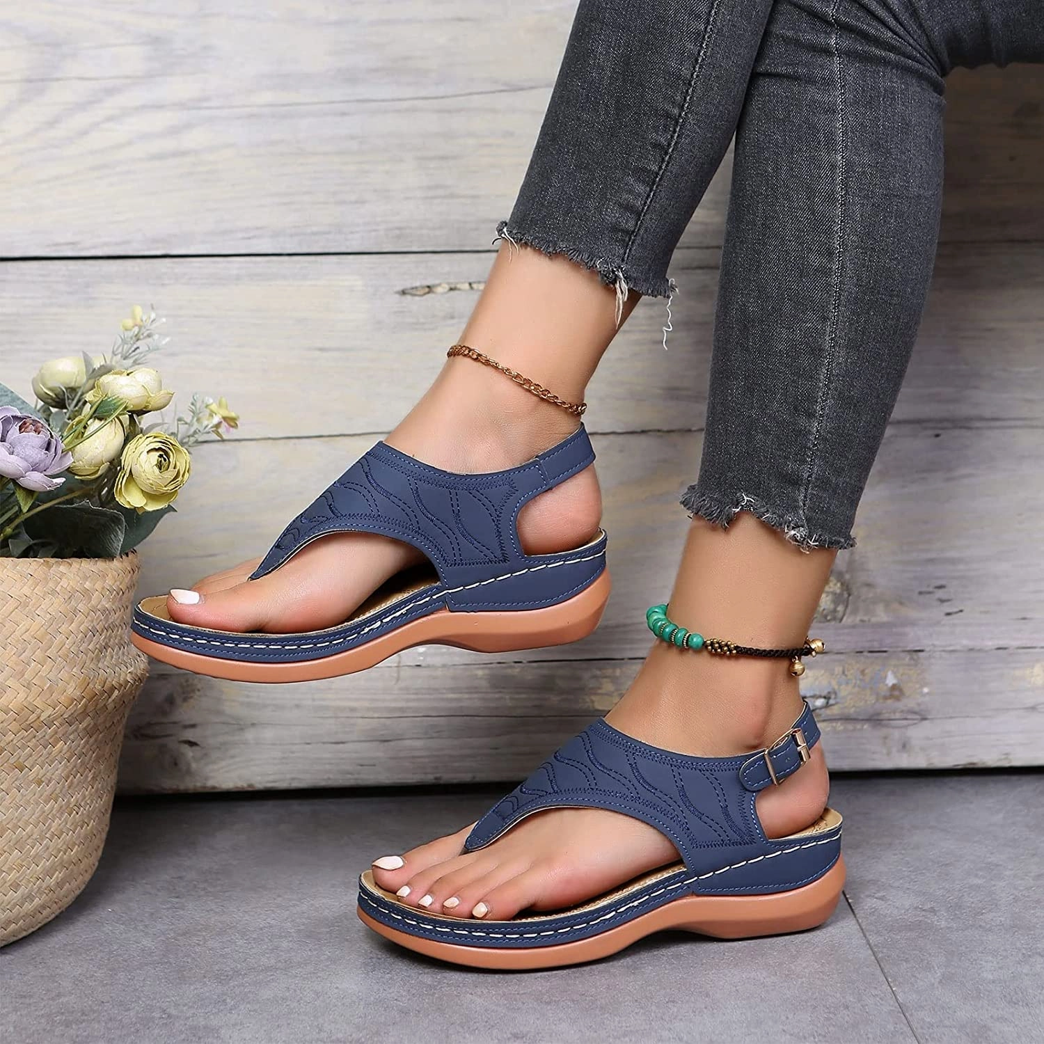 VANCOUVER ORTHOPEDIC SOFT SOLE SANDALS Soft Ballet Flat Shoes