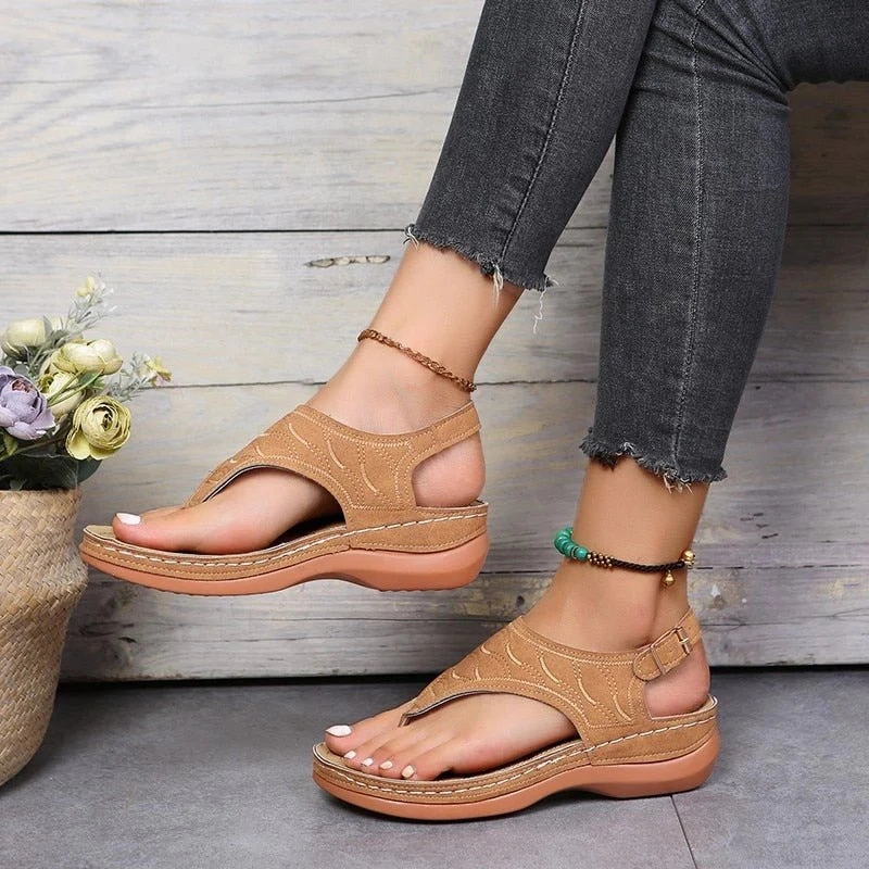 Wide Width Flat Shoes VANCOUVER ORTHOPEDIC SOFT SOLE SANDALS