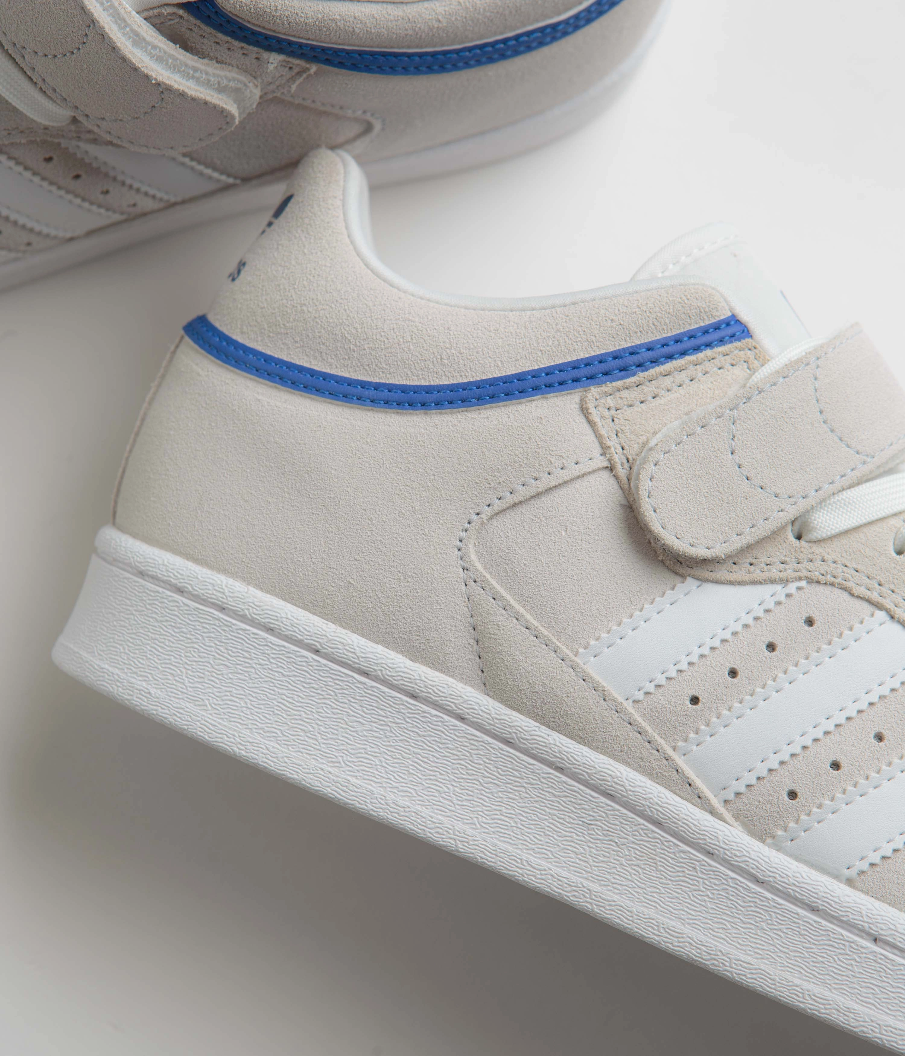 Adidas Pro Shell ADV Shoes - Crystal White / FTWR White / Team Royal Blue Adidas Trainer Shoe