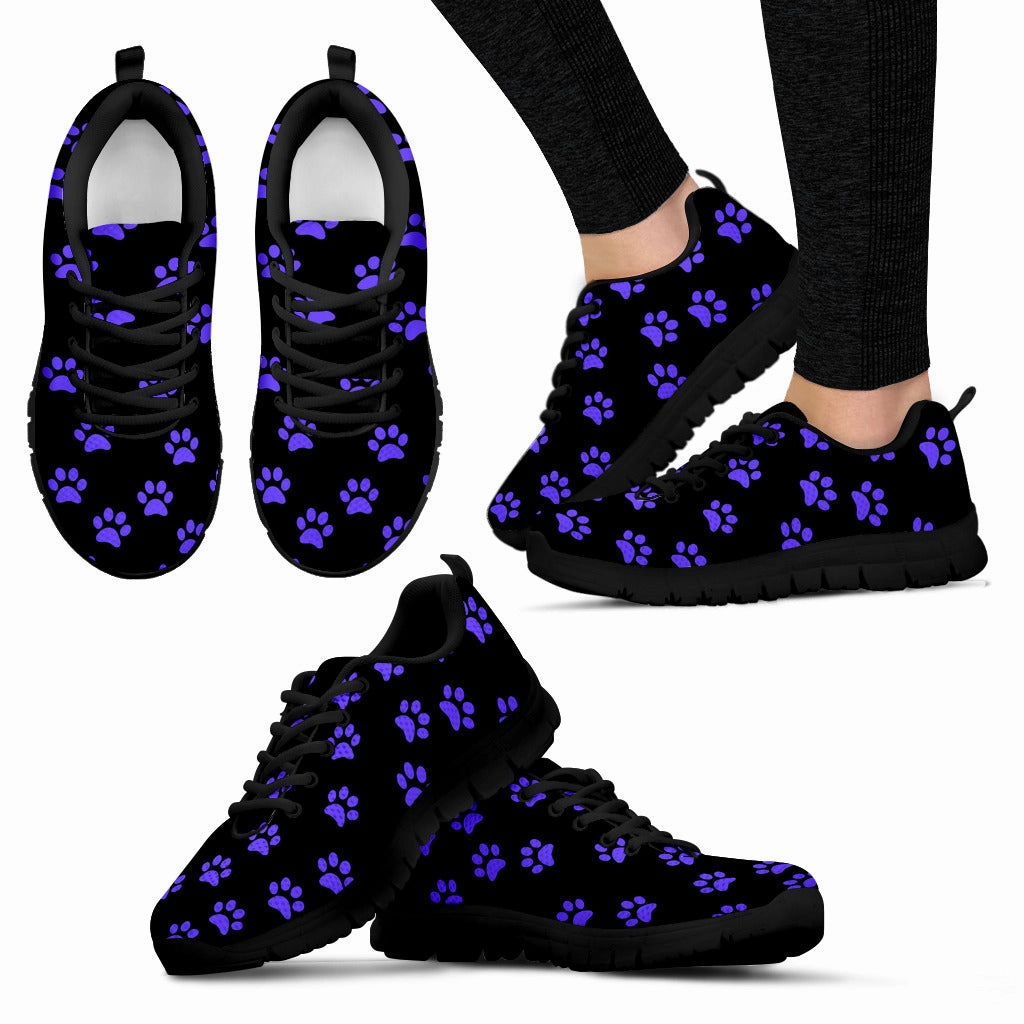 Alexander Mcqueen Sneakers Veterinarian Dog Lover Gradient Color Flats Women Shoes Purple Paw Print Ladies Running Jogging Shoes Spring/Autumn Female Sneakers Casual Shoes.