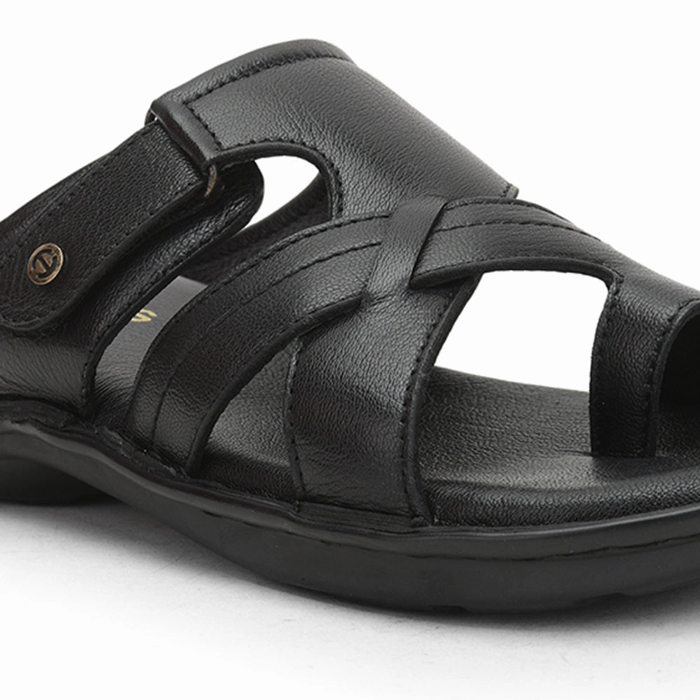 Slip Platform With Strap Healers Formal Thong For Men (Black) ER-52 By Liberty