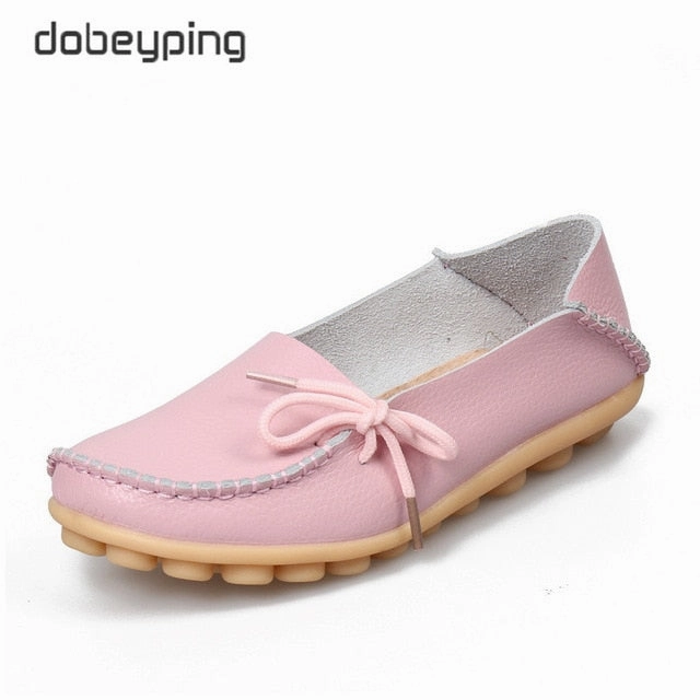 Loafers Wikipedia New Moccasins Women Flats 2019 Autumn Woman Loafers Genuine Leather Female Shoes Slip On Ballet Bowtie Women's Shoe Size 35-44
