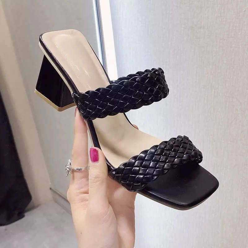 Women's Fashion Open Toe Sandals  Summer Heels Slippers  801 Rockstud Slides