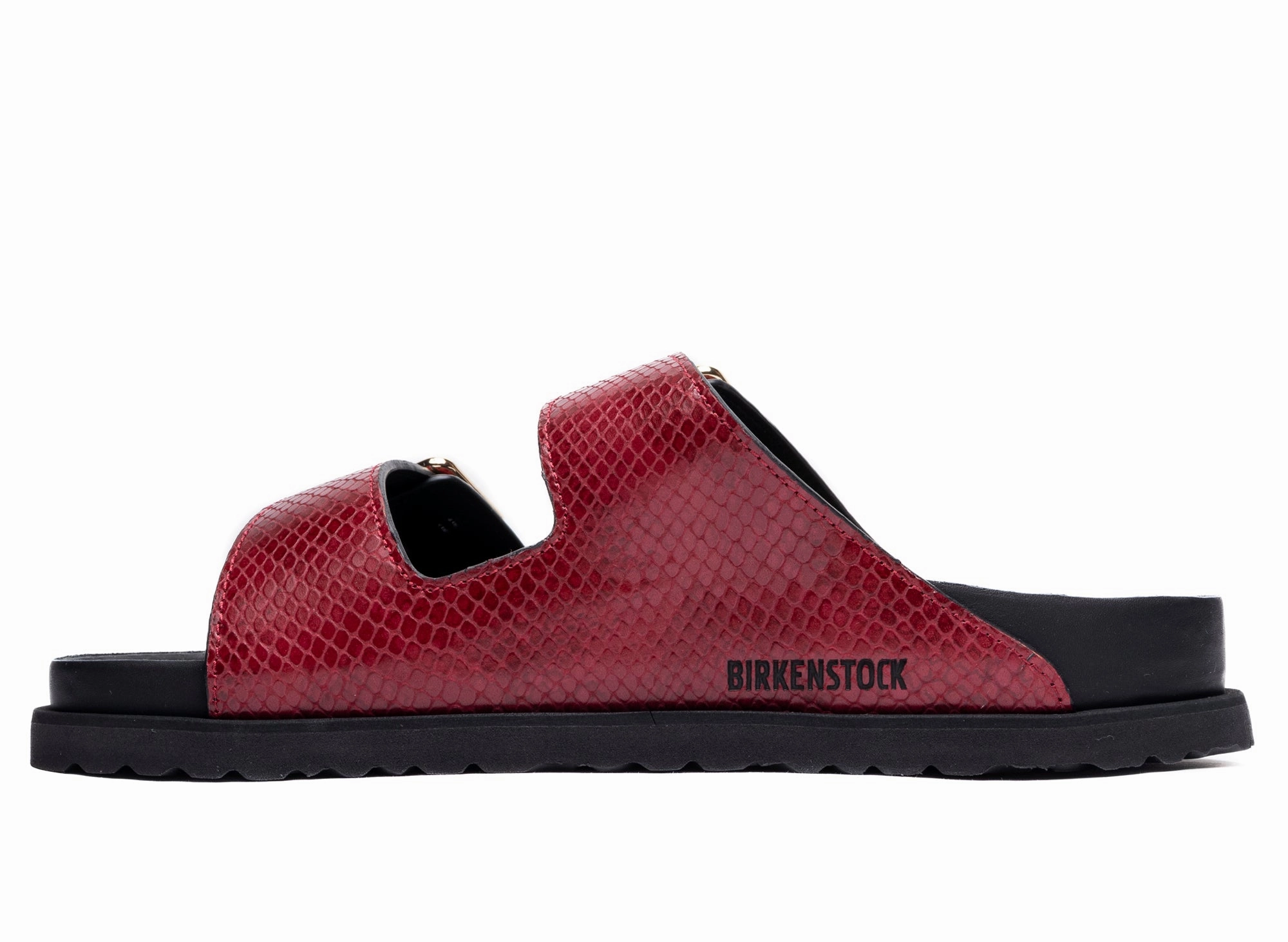 Birkenstock Arizona Lined 1774 in Black/Red Vintage Sandals