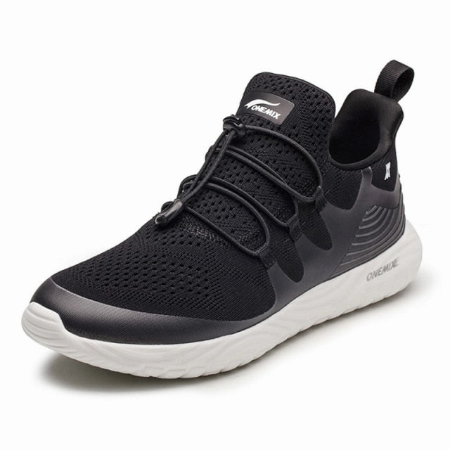 ONEMIX Tennis Shoes For Women Flying Woven Breathable Outdoor Sneakers Flat Shoes With Stones