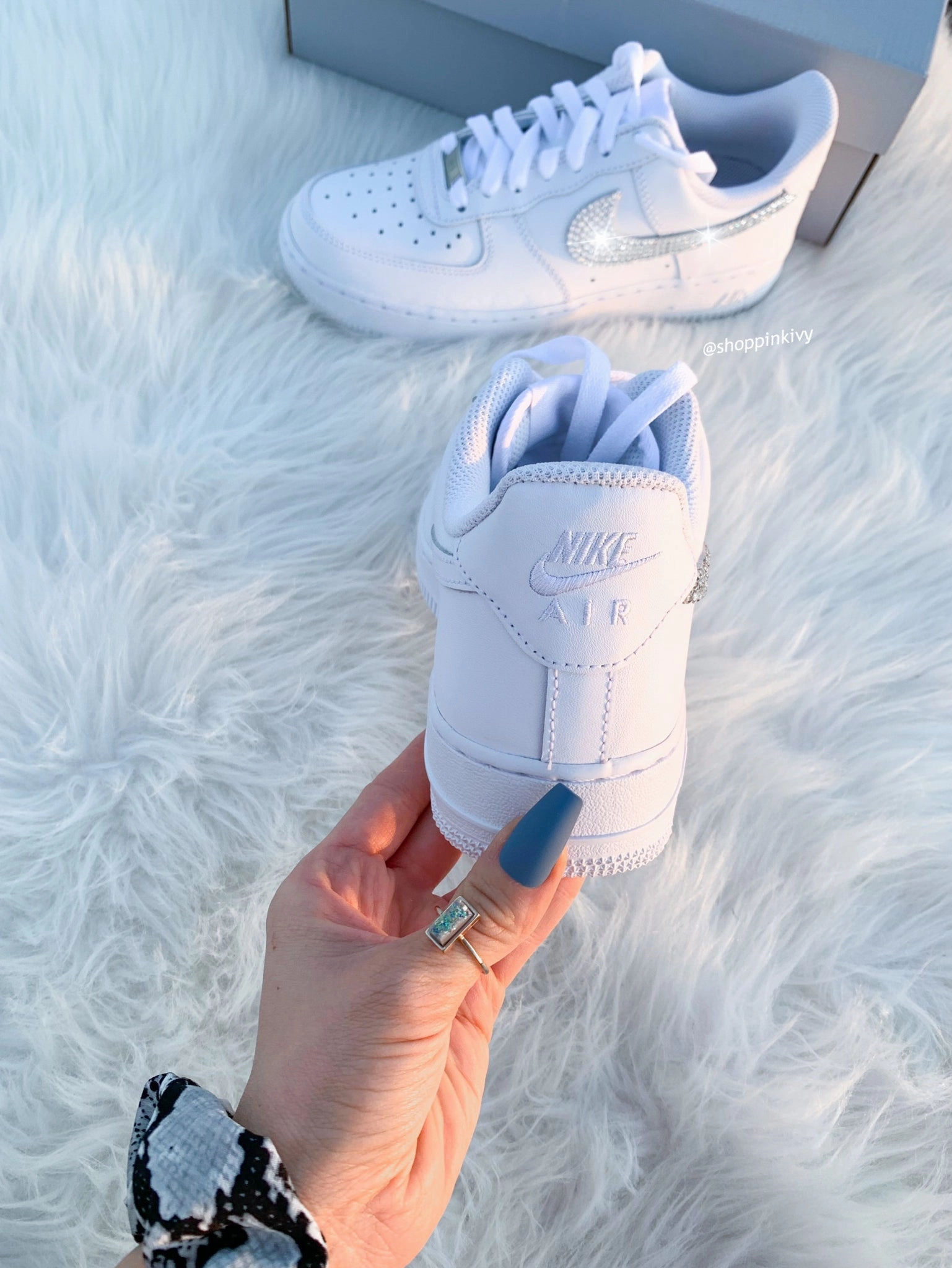 White Swarovski Women's Nike Air Force 1 Shoes Best Asics Running Shoes For Support