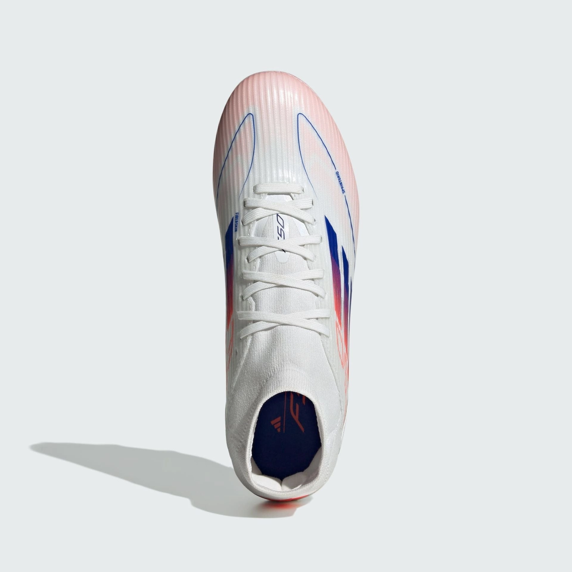 F50 LEAGUE MID-CUT FIRM/MULTI-GROUND BOOTS - Cloud White / Lucid Blue / Solar Red Basketball Shoe Adidas