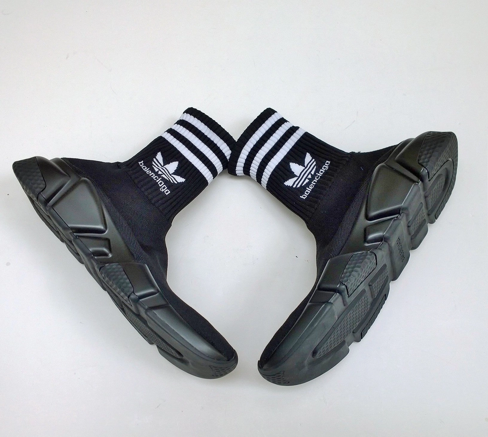 Gats Shoes Adidas Balenciaga x Adidas Speed Light Logo-Jacquard Socks Slip on Stretch Sneakers