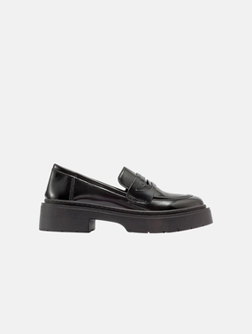 Loafers To Wear With Suit Josie Vegan Leather Platform Loafers | Black Patent