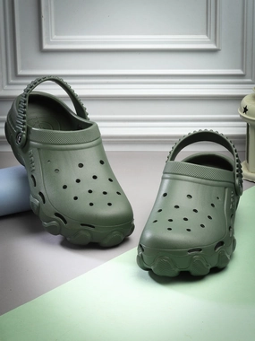 Bersache Extra Soft Classic Casual with  Regular wear with Ultra Soft & Flexibility Technology Clog's for Men's & Boy's (6088-Green) Bedroom Athletics Slippers