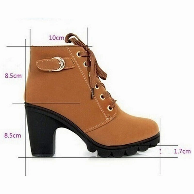 Woman Thick Fur Ankle High Heel Platform Rubber Shoes Snow Boots Collection Loafers