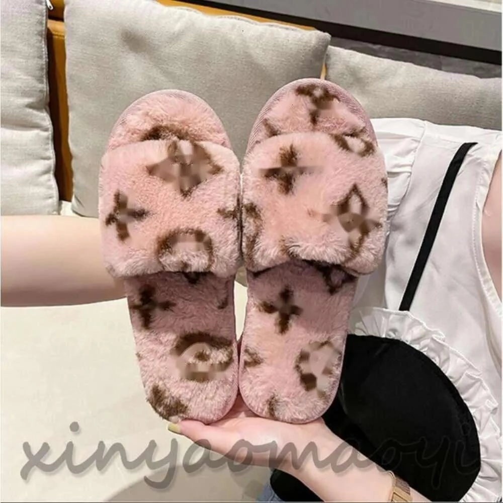 Women  Fashion Winter Plush Flip Flops Female Fur Slippers    3711390 Cute Slippers Near Me