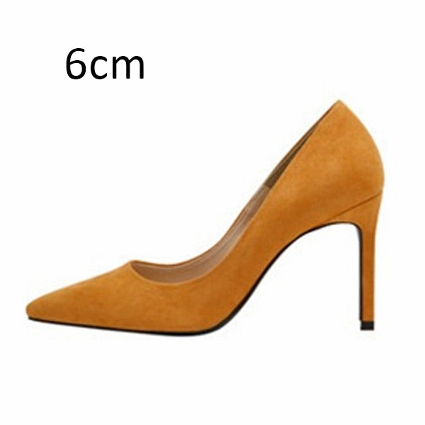 Women Pumps High Heels Shoes Pointed Toe Brand Woman Wedding Shoes Spring Summer Thin Heels Office Lady Dress Shoes Plus Size Best Casual Shoes For Cold Weather