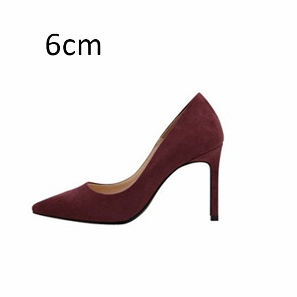 Women Pumps High Heels Shoes Pointed Toe Brand Woman Wedding Shoes Spring Summer Thin Heels Office Lady Dress Shoes Plus Size Air Jordan Se Shoes