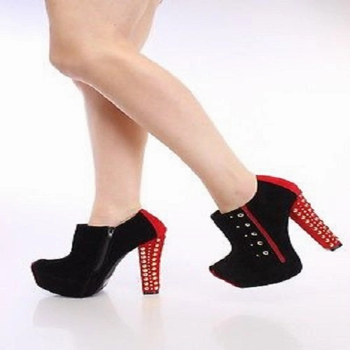 Puma X Fenty Avanti Casual Shoes Women Red and Black Suede Ankle Booties Shoes