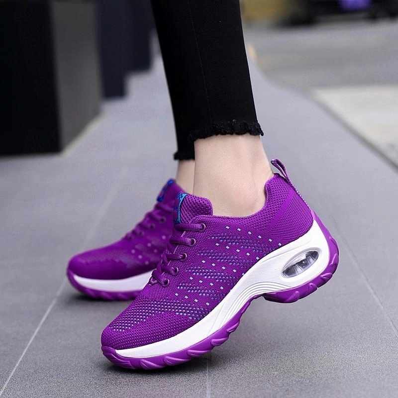 Women's air cushion mesh sneakers running shoes outdoor casual walking shoes Plantar Fasciitis Sneakers