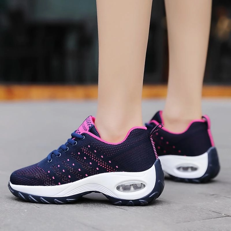 Slip On Sneakers Summer Women's air cushion mesh sneakers running shoes outdoor casual walking shoes