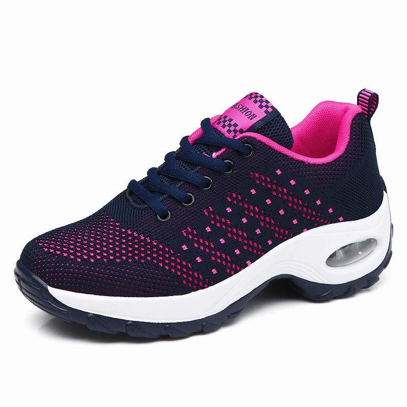 Women's air cushion mesh sneakers running shoes outdoor casual walking shoes Floral Shoes Sneakers