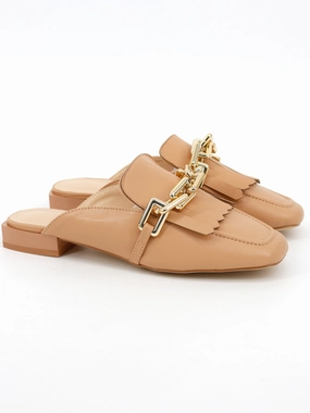 Women's Chain Detail Slip On Shoes,Camel Best Shoes Pronation Flat Feet