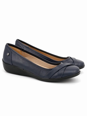 Women's CrissCros Strap Detail Faux Leather Shoes,Navy Flat Pedal Bicycle Shoes