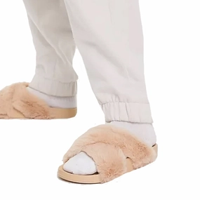 Women's cross-strap furry sliders Slippers,Caramel Slippers Clipart Wizard Of Oz Dorothy's Slippers Png