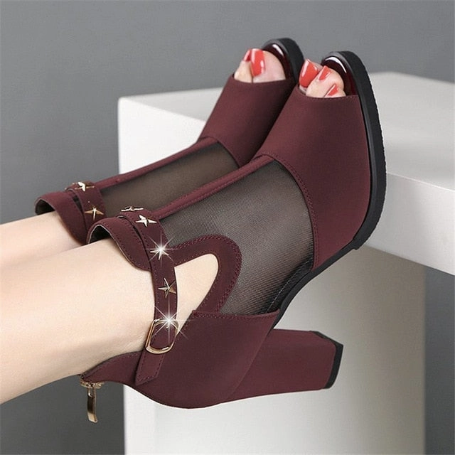 Goth Sandals Women's High Heels Sandals