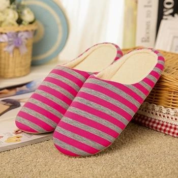 Squishmallows Slippers Women's house slippers with arch support striped cotton warm bedroom slippers
