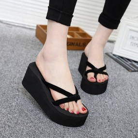 Best Penny Loafers Women's Platform Sandals High Heel Summer Strapped Flip Flops Slippers