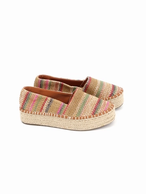 Wide Width Flat Shoes Women's Textured Slip On Shoes,Multi