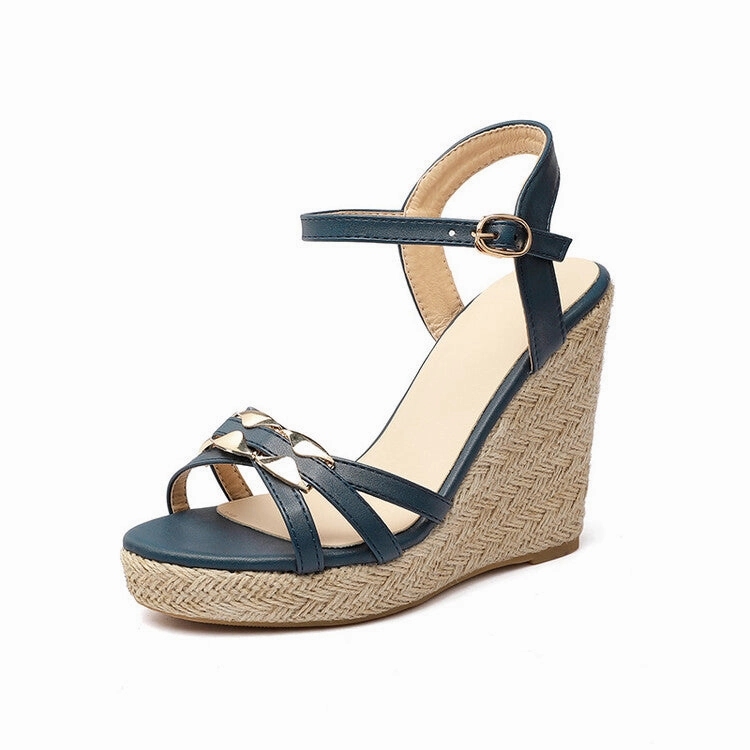 Ecco Sandals Women's Woven Ankle Strap Wedge Heel Platform Sandals