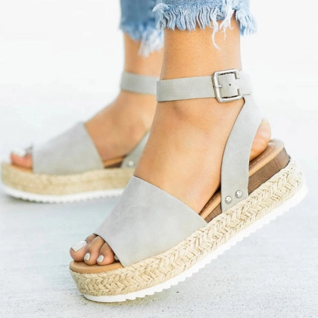Small Heeled Sandals Women Sandals Plus Size Wedges Shoes For Women High Heels Sandals Summer Shoes 2019 Flip Flop Chaussures Femme Platform Sandals