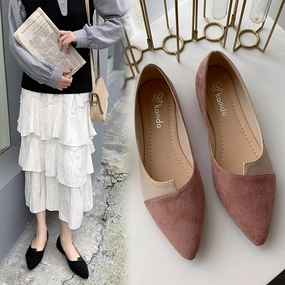 Women Shoes 2020 Fashion Splice Color Flats Pointed Toe Ballerina Ballet Flat Slip On Shoes Zapatos Mujer Drop Shipping ##0 Kira Sport Sandals