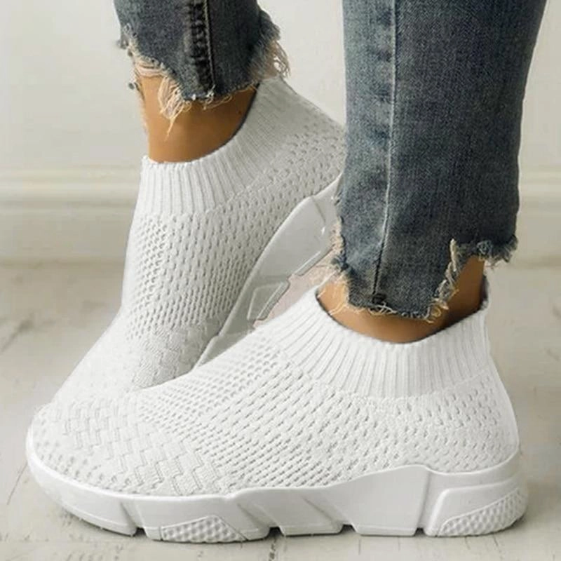 Women Shoes Sneakers Women Shoes Breathable Flyknit White Sneakers Air Force Sneakers