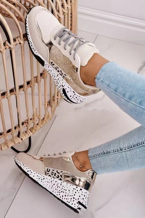 Lee's Sneakers Women Sneakers Lace-Up Platform Sports Shoes