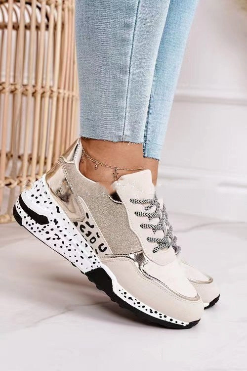 Women Sneakers Lace-Up Platform Sports Shoes Sneakers Black Friday