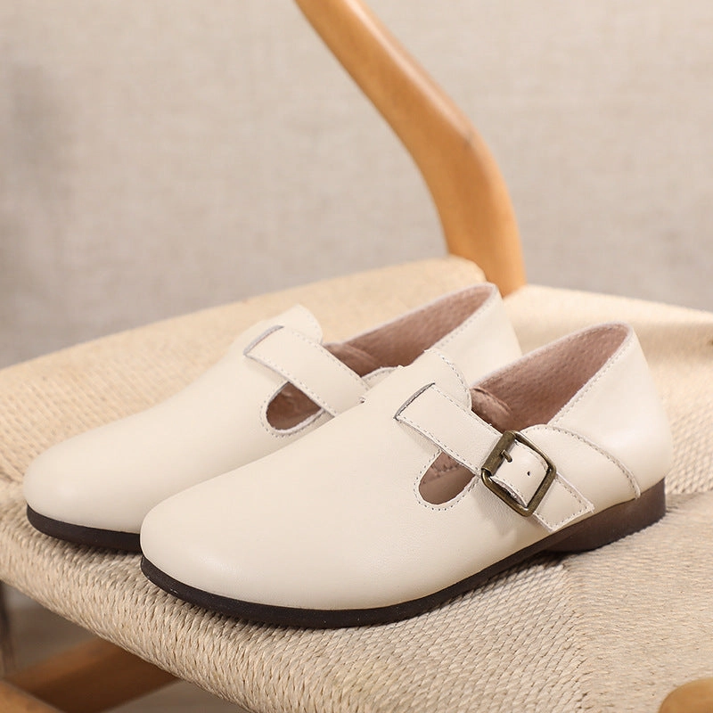 Easy Spirit Dawn Casual Slingback Shoes Womens Retro Handmade Soft Leather Flat Casual Shoes