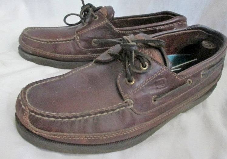 Nb 1906 Loafers Womens SPERRY TOP-SIDER 2 eye Canoe Moc Leather Walking Shoes Boat Brown 11