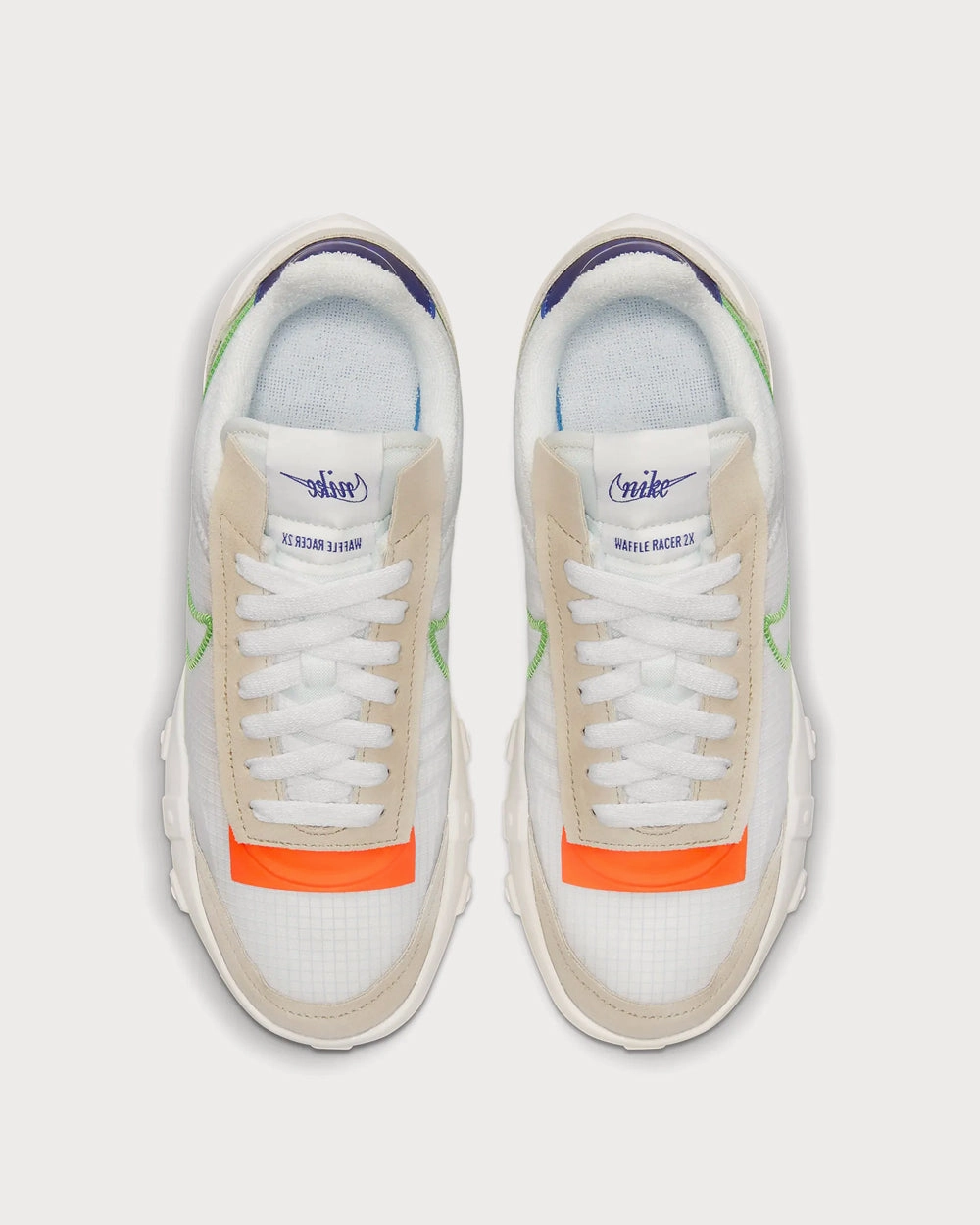 Asics Running Shoes Novablast 4 Waffle Racer 2X Desert Sand / Summit White / Hyper Crimson / Mean Green Running Shoes