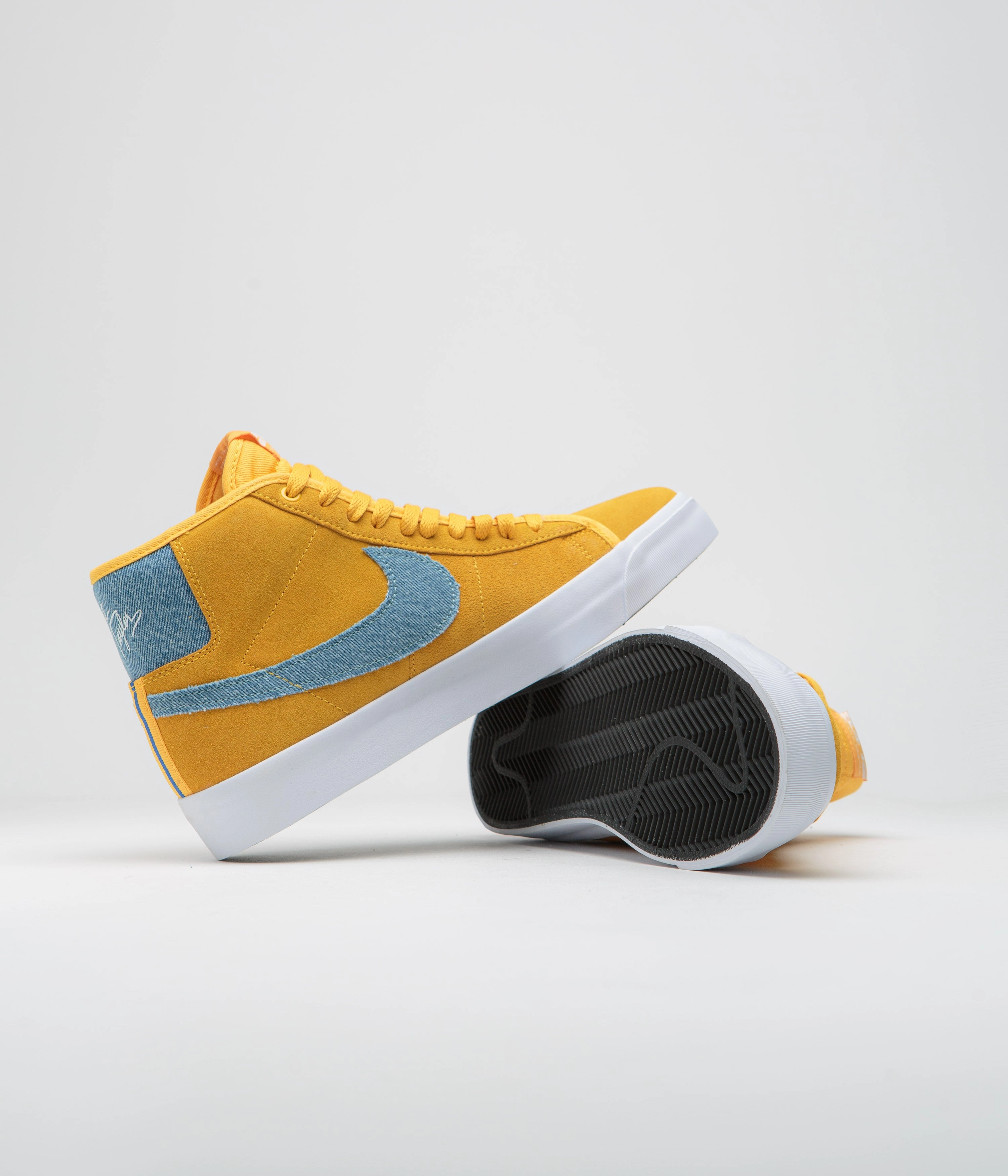 Nike SB Blazer Mid Pro GT Shoes - University Gold / Game Royal Asics Designer Shoes